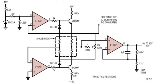 Strain Gauge Signal Conditioner with Bridge Excitation