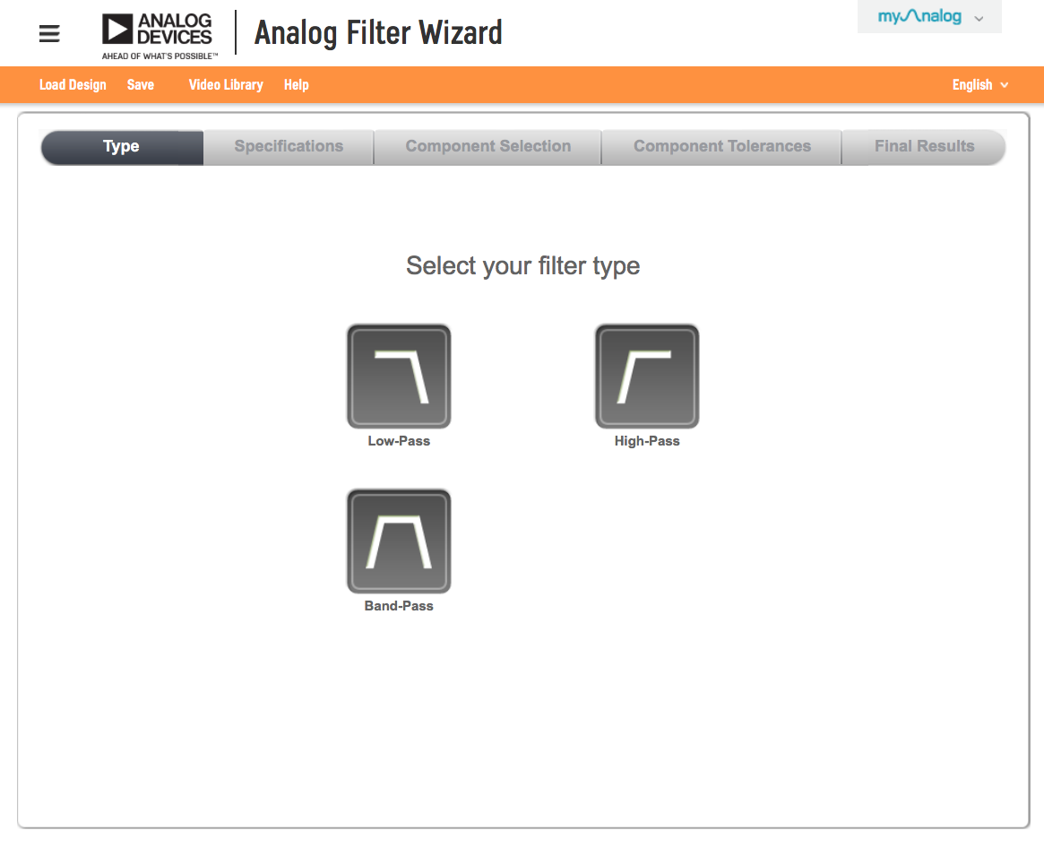 analog devices filter design