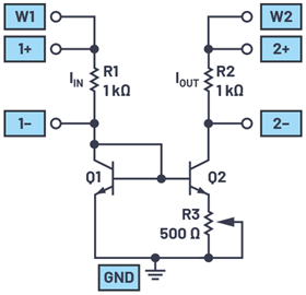 Figure 13. Widlar current mirror.