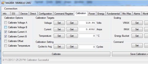 Figure 11. Current calibration GUI setup.