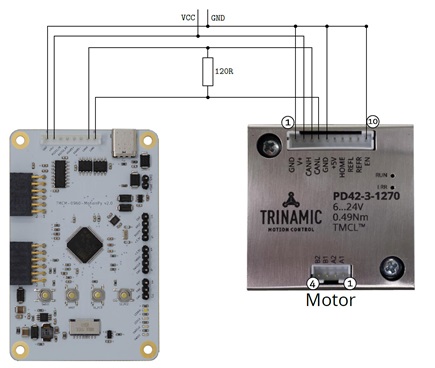 Figure 2: Example wiring with TMCM-1270