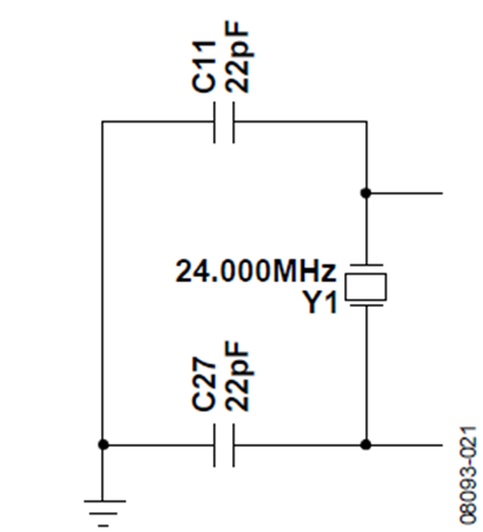 Figure 20. Crystal Oscillator Schematic.