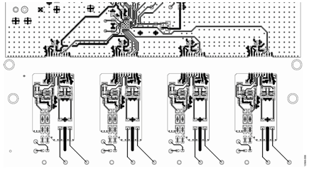 Figure 8. Top layer layout of the direct, 3-phase meter metrology section.