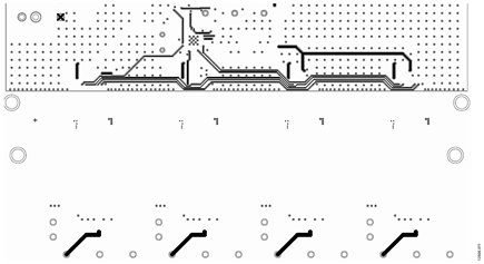 Figure 11. Bottom layer layout of the direct, 3-phase meter metrology section.