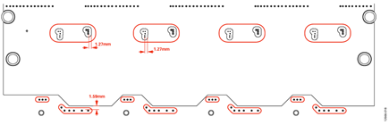 Figure 18. Section of layer 3, creating stitching capacitor GNDMCU plate.