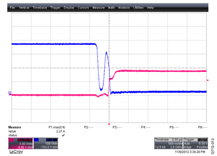 Figure 13. Nonoptimized ZVS Transition Time. 