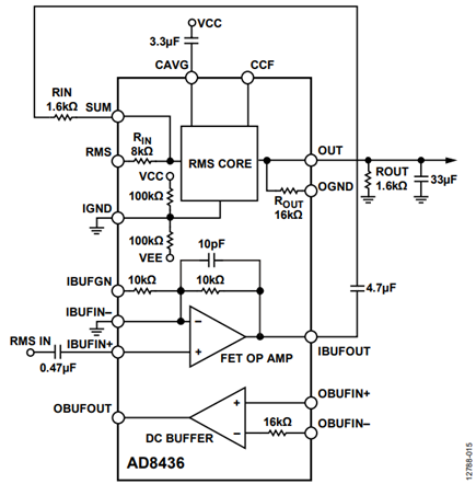 Figure 15. AD8436 Optimized for Low Voltage Input to Enhance the Turn On.