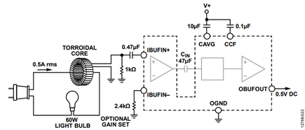 Figure 23. Block Diagram of AD8436 Current Transformer Configuration.