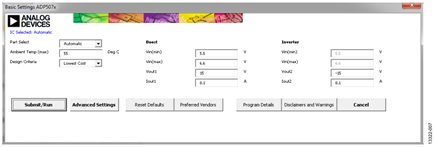 Figure 6. Basic settings dialog box.