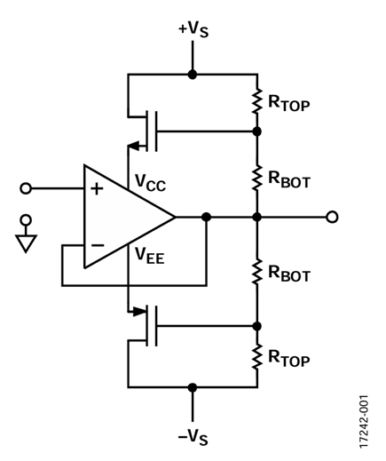 Figure 1. Simplified High Voltage Follower Schematic