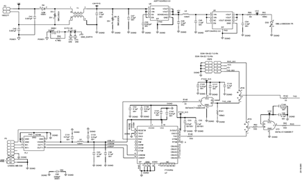 Figure 65. AD5758 and ADP1031 EMC Test Board Schematics, System Power Supply and USB Communication Port