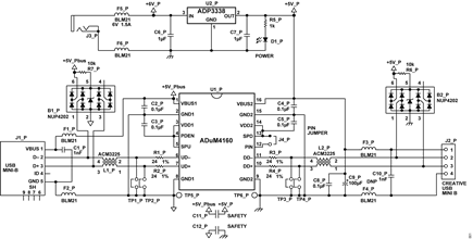 Figure 1. USB Peripheral Isolator Circuit.