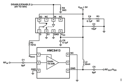 Figure 8. RBIAS enable/disable circuit modifications to improve response time.