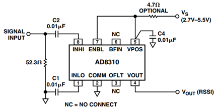 AD8310 Basic Connections.