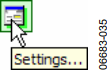 Figure 37. Settings Button.