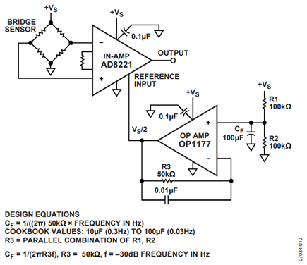 Figure 10. Decoupling the reference circuit to preserve PSR.