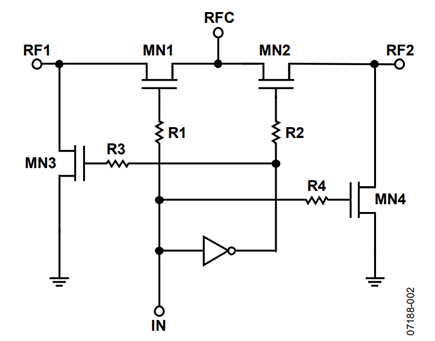 Figure 2. A Typical Transistor-Based Tx/Rx Switch.