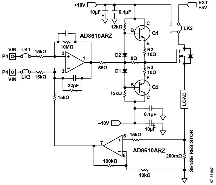 Figure 7. Current sink circuit for full layout module 