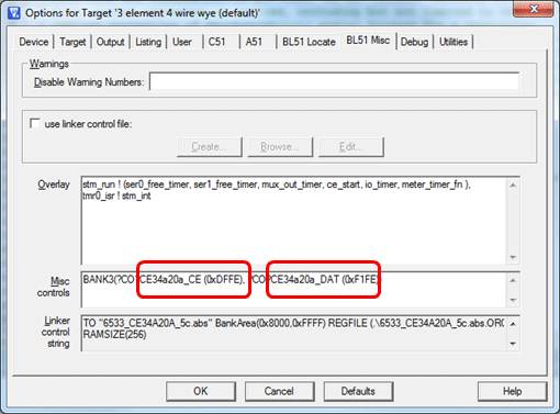 Figure 4. BL51 Misc tab.