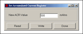 Figure 5. Set accumulated current register.