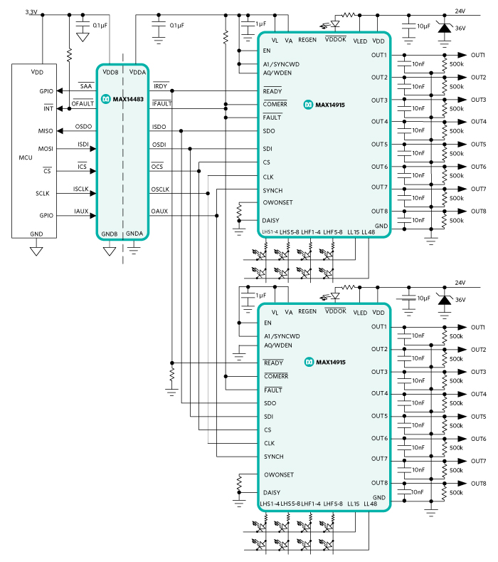 Figure 2. 16 Channels High-Side Switch group isolated.