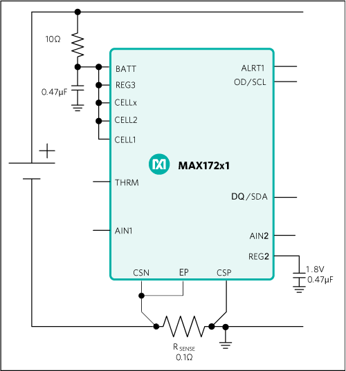 Primary-cell application circuit schematic.