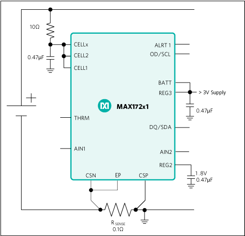 External BATT supply schematic.