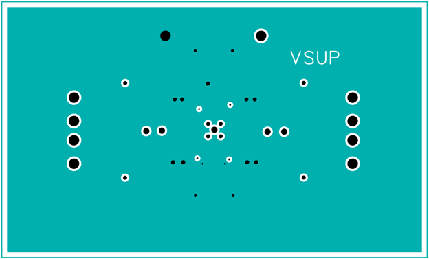 Figure 5. Example of a four-layer PCB layout—PGND layer.