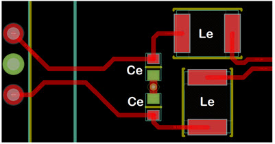 Figure 4. An example layout of EMC circuit.