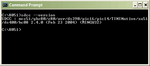 图1. 通过版本检查确认SDCC是否正确安装.