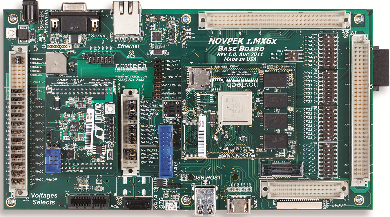 NOVPEK i.MX6Q/D Dev Kit (Top View)