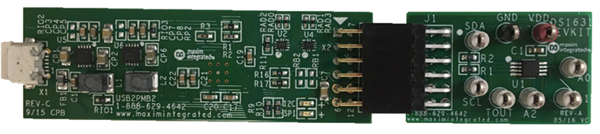 DS1631EVKIT, DS1631EVSYS1: Board Photo