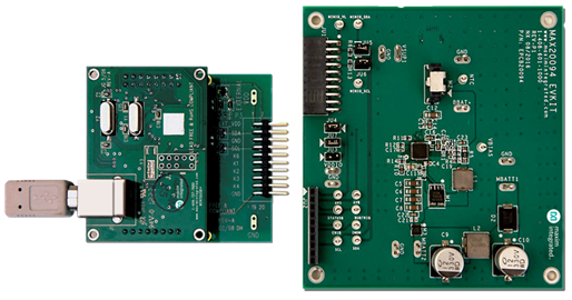 MAX20094EVKIT, MAX20094EVSYS, MAX20095EVKIT, MAX20095EVSYS: Board Photo