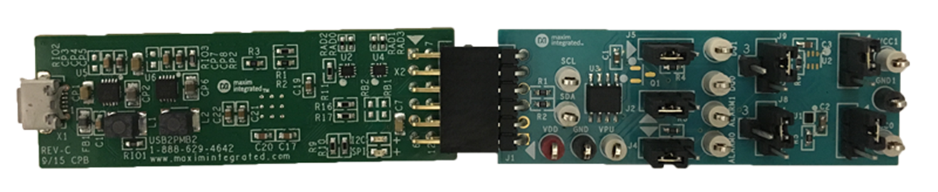 MAX31825EVKIT, MAX31825EVSYS1: Board Photo