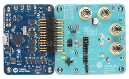 MAX98365AEVSYS, MAX98365BEVSYS, MAX98365CEVSYS, MAX98365DEVSYS: Board Photo