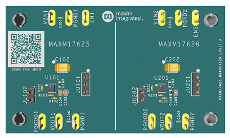 MAXM17625EVKIT, MAXM17626EVKIT: Board Photo