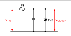 Figure 1. Transient voltage-protection circuit using discreet components.