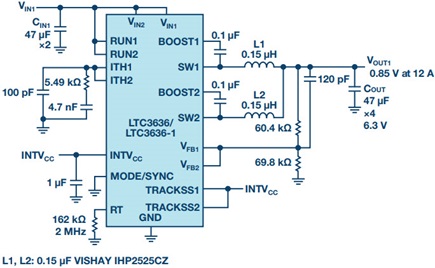 Schematic of LTC3636