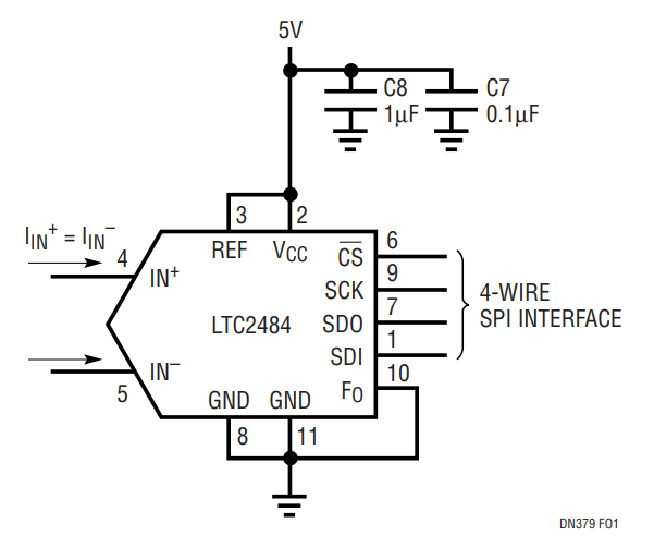 Figure 1. LTC2484 Connections.