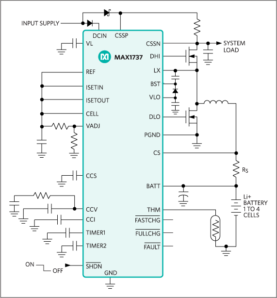 Figure 1. Typical operating circuit of MAX1737.