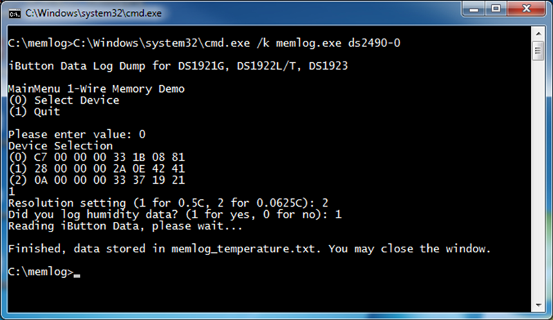 Figure 1. The output of memlog.