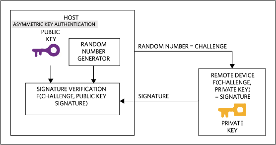 图2. 非对称密钥安全认证依赖于公钥和私钥。