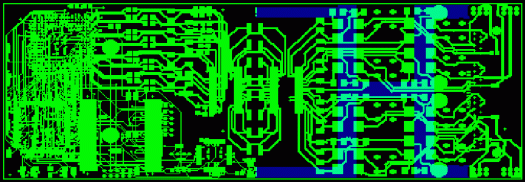 Figure 1. Bus-type ground channel (H-Pattern) on 4-port T1/E1 card.