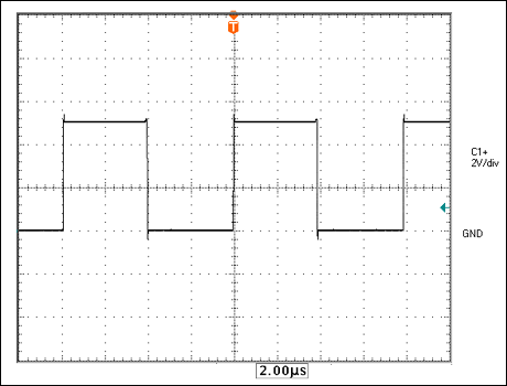 Figure 3. Output waveform for the Figure 1 circuit. Data were gathered on a MAX1697T; VIN = 5V.