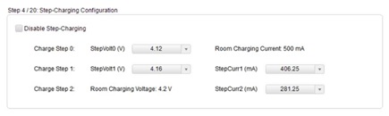 Figure 3. Enable step charging.