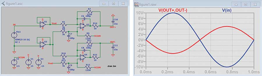 Figure 1. AFE circuit in LTspice.