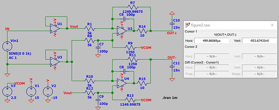 Figure 2. Simulating offset error by LT5400-7 matching TC.