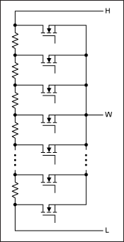 Figure 3. Typical digital potentiometer structure.