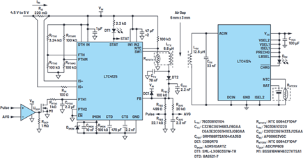 100 mA LTC4124 charger receiver paired with LTC4125 AutoResonant