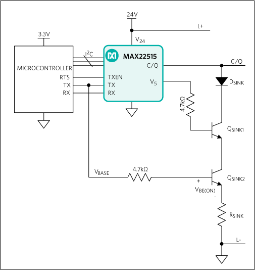 Figure 7. NPN-based cascode current-sink circuit.